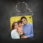 Square Photo Keychain, Printed Keychain, Wooden Keychain, Photo Keychain | Zestpics