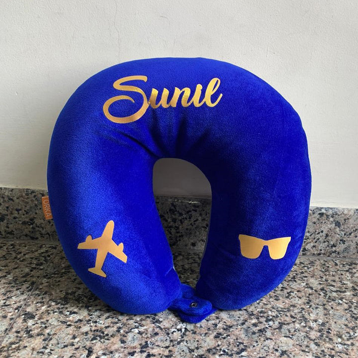 Travel Pillow with name: Design your own Neck Pillow with your favourite name on it. 
