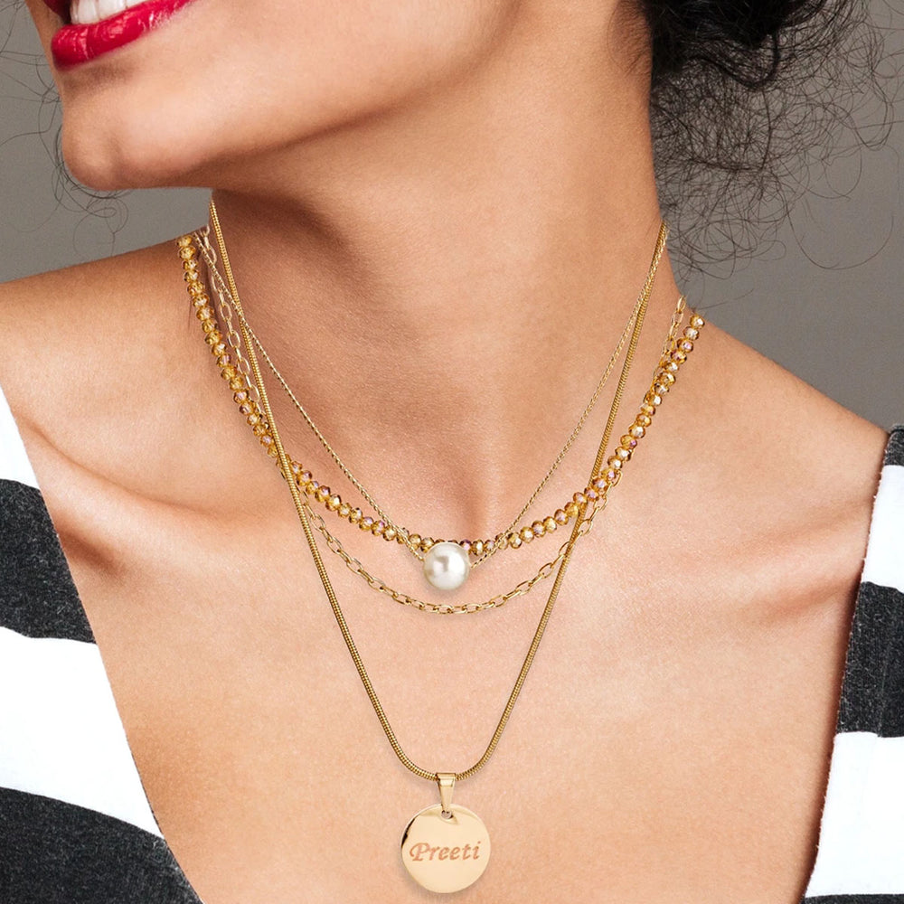 Name Locket Chain | Online Personalised Jewellery | Buy Online Customised Jewellery in India