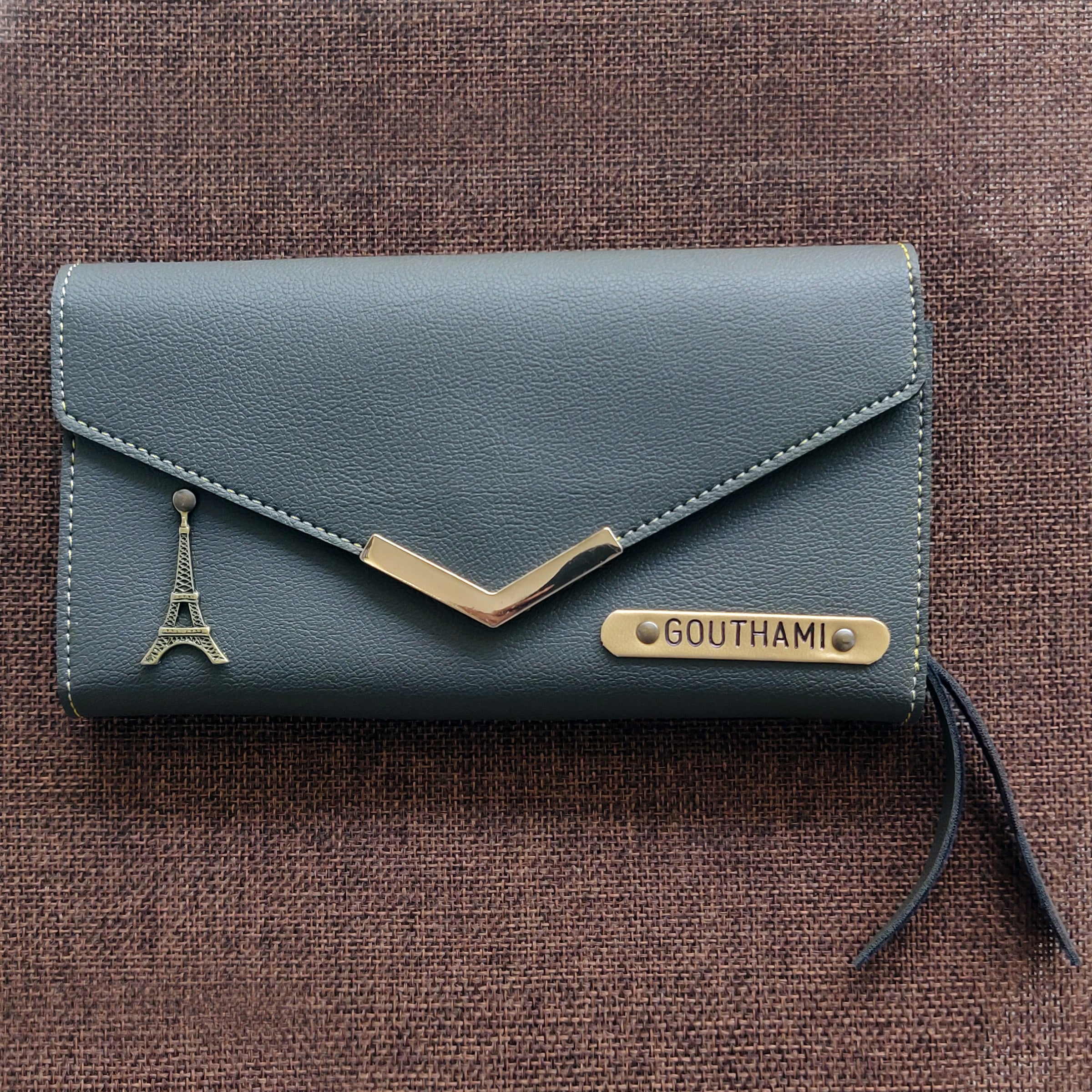 Genuine Leather Latest Fashion Bi-Fold Women's Long Wallet