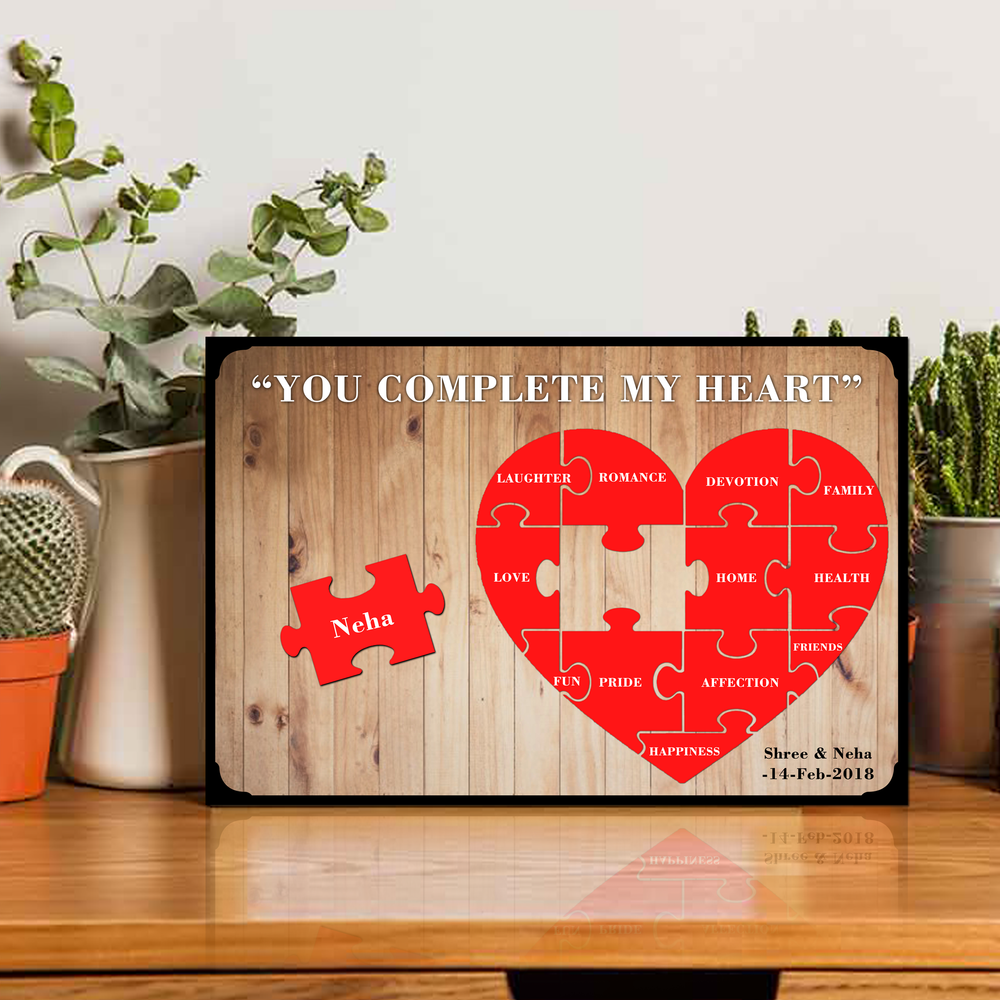 Personalised You Complete My Heart Frame | I Just Love It | Zestpics