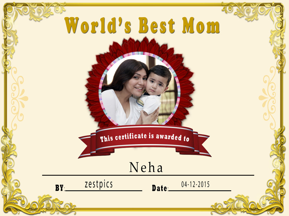 Best MOM Certificate-Premium Laminations-Zestpics
