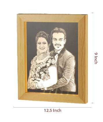 Marriage Gifts | Photo Led Frame | Laser Engraved LED Frame | Zestpics