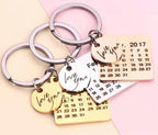 anniversary date keychain, keychain with date of anniversary, calendar couple keychain, love keychain calendar, keychain with calendar date, calendar keychain anniversary india, anniversary date keychain india