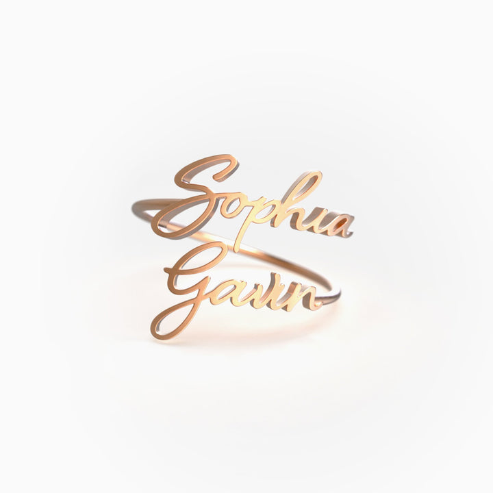 Personalised Couple Name Ring