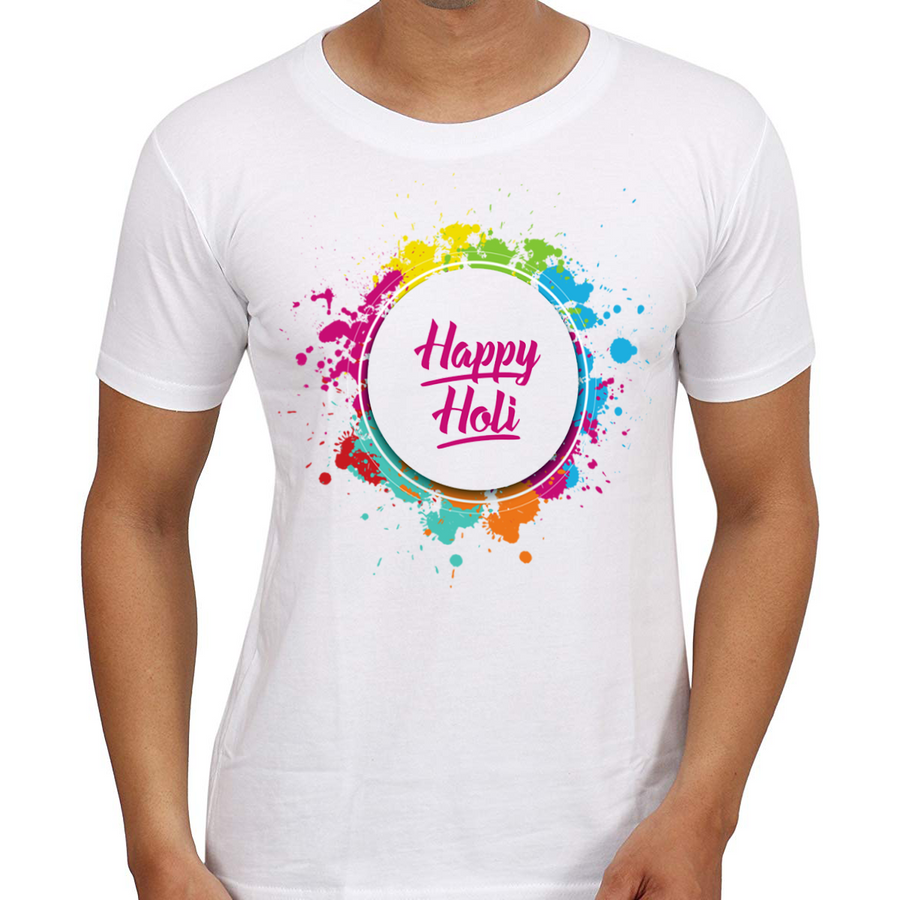 Happy Holi T Shirts - Buy Holi T Shirts online in India at Zestpics