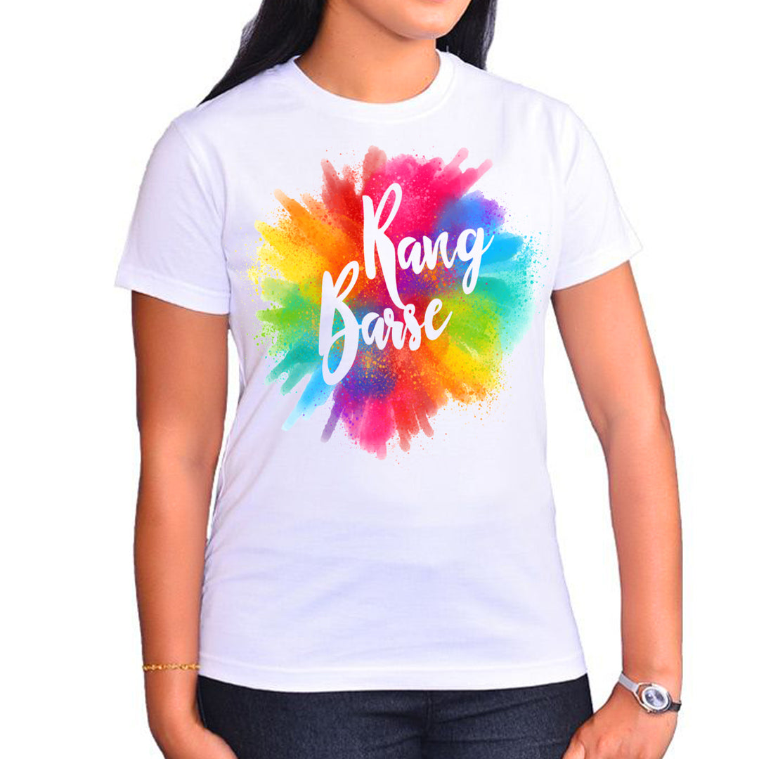 Rang Barse Holi TShirts - Buy Holi TShirts online in India at Zestpics