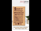 5th Wedding Anniversary Gifts, 5 Years of Marriage Frame, Anniversary Gifts | Zestpics