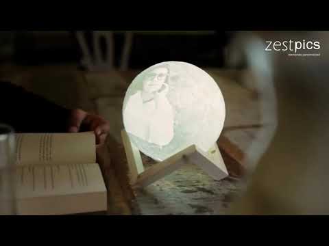 3D Photo Print Personalised Moon Lamp | 3D Print Moon Lamp | Zestpics
