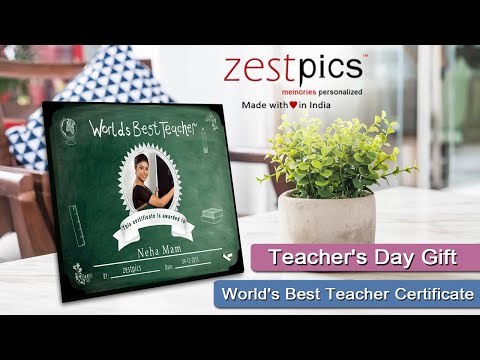 World's Best Teacher Certificate