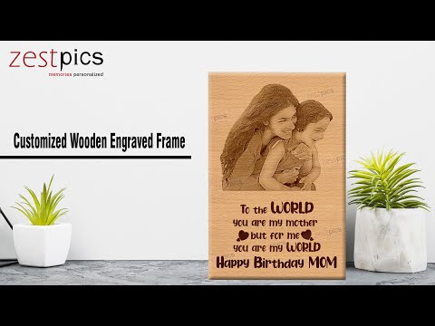 Birthday Gifts for MOM, Birthday Gifts Mother Personalized Engraved Photo Plaque Gift For Her | Zestpics