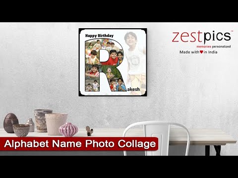 Alphabet Name Photo Collage