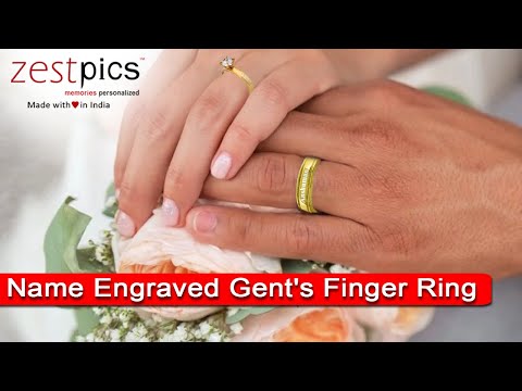 Name Engraved Ladies Finger Ring