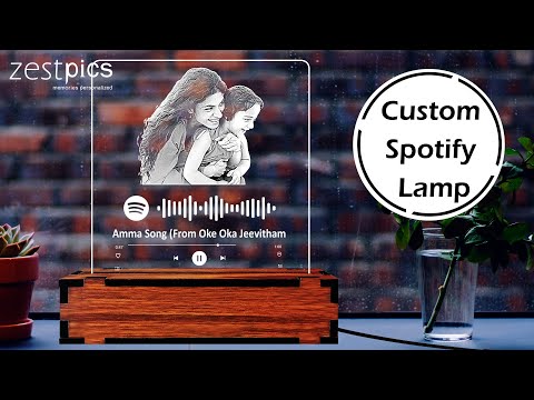Spotify Plaque with LED Stand, Spotify Code, Spotify Frame, Spotify Photo Frame | Zestpics
