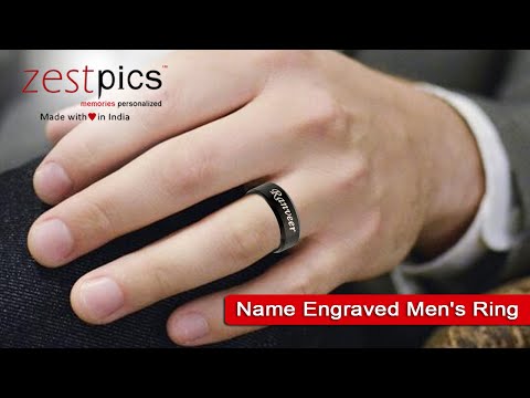 Mens Gold and White Gold Name Ring – Palm Jewelry