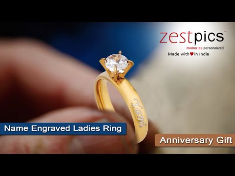 Name Engraved Ladies Ring