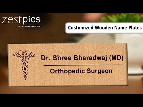 Buy Personalized Engraved Wooden Name Plate for Home Online in India | Zestpics