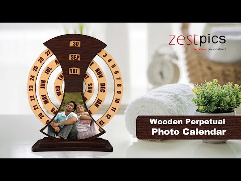 Wooden Perpetual Photo Calendar | Personalised Calendar | Zestpics