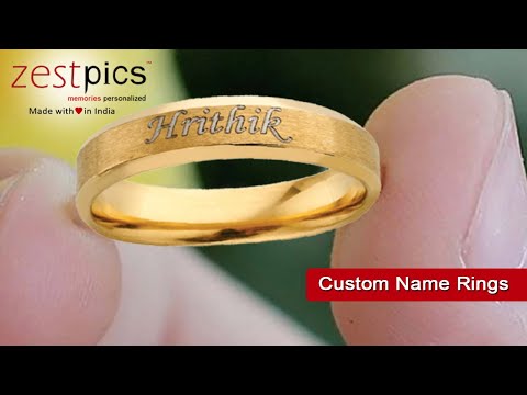 Name Engraved Men's Ring