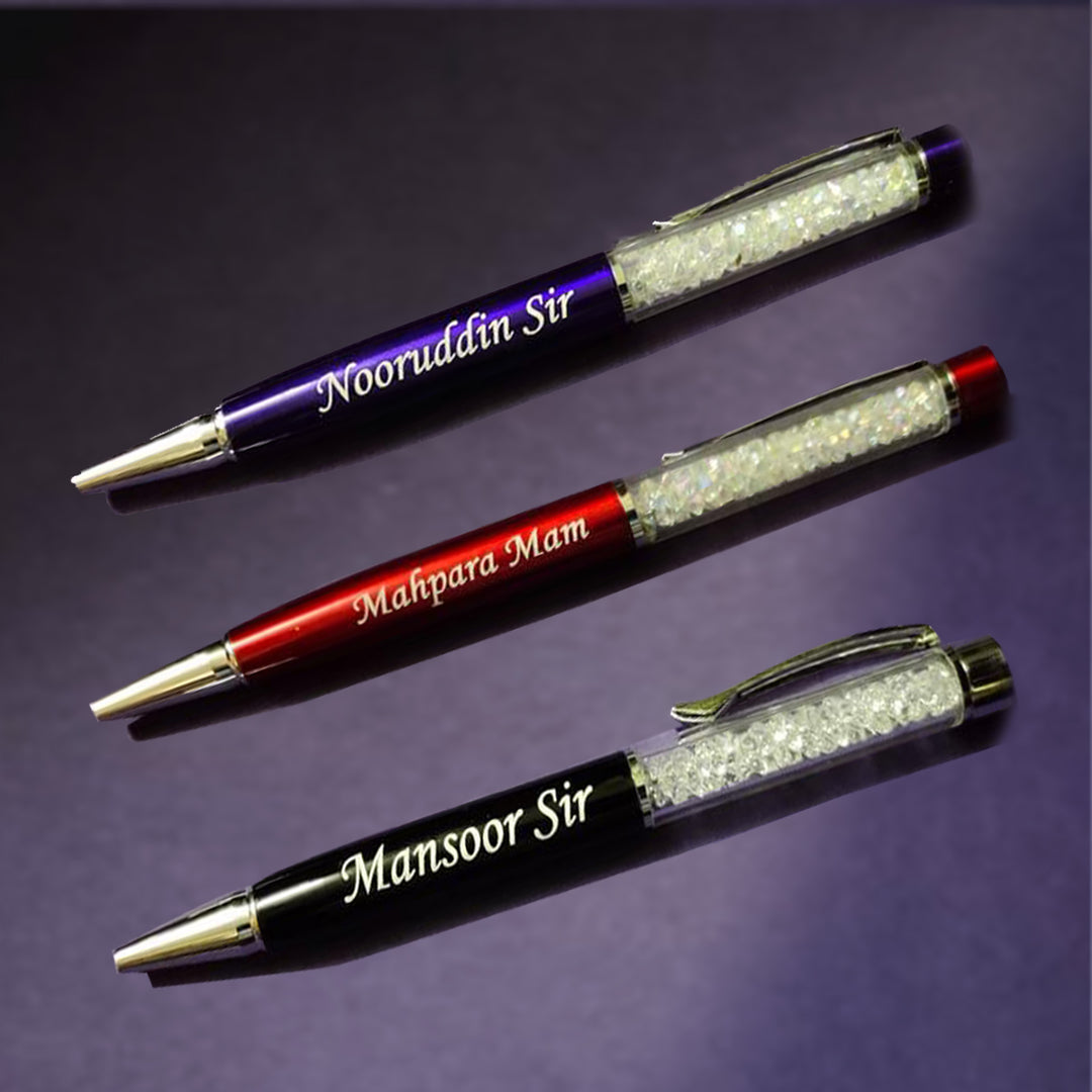 Customised Pens | Crystal Pens | Printed Pen with Name | Zestpics