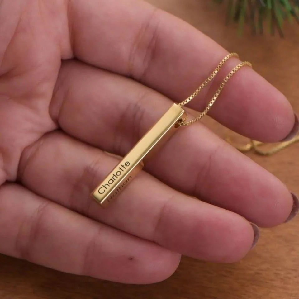 Gold sales pendant bar