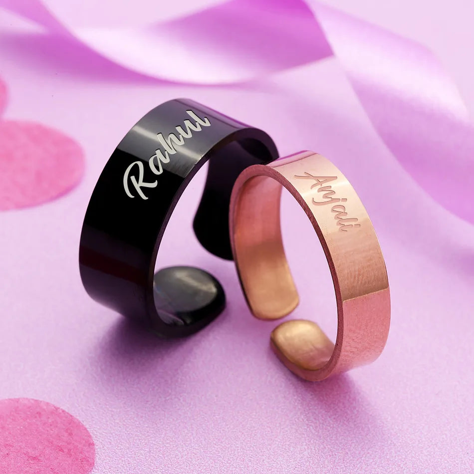 Custom 2 Name Ring at Rs 2990.00 | Lucknow| ID: 2853169373462