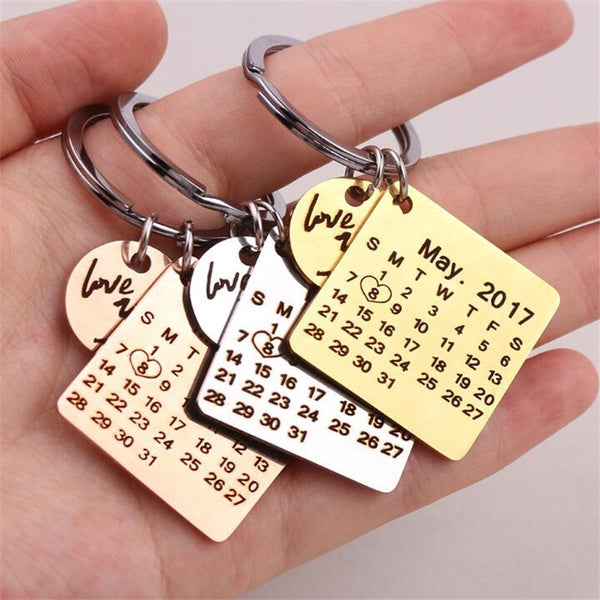 anniversary date keychain, keychain with date of anniversary, calendar couple keychain, love keychain calendar, keychain with calendar date, calendar keychain anniversary india, anniversary date keychain india
