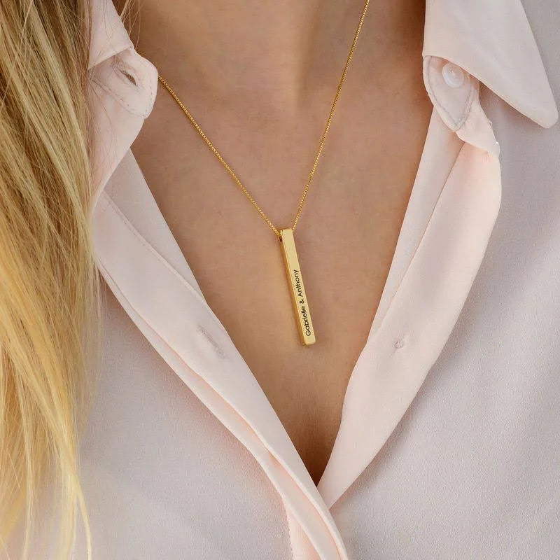 Bar Pendant | Buy Bar Pendant Necklace with Name online at Zestpics