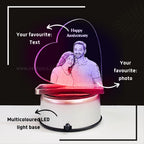 Personalized Photo Heart Engraved Crystals for Anniversary, Wedding Gifts