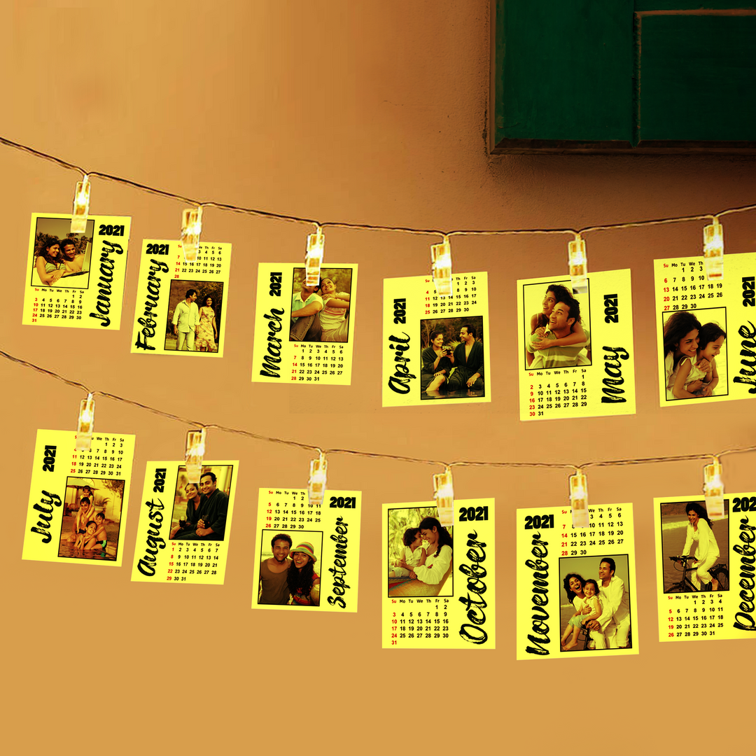 LED Photo Calendar 2021 - Personalized Photo Calendar Printing Online at Zestpics