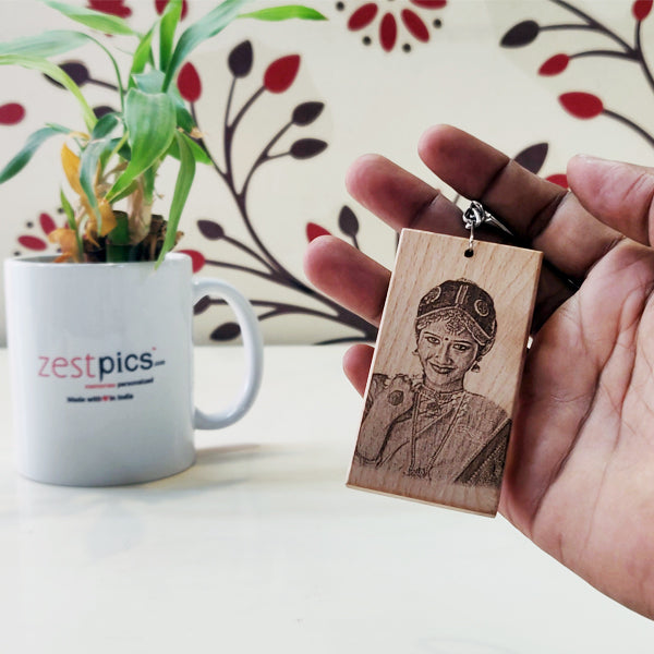Buy Wooden Keychains Online in India with Custom Photo Printing | Zestpics